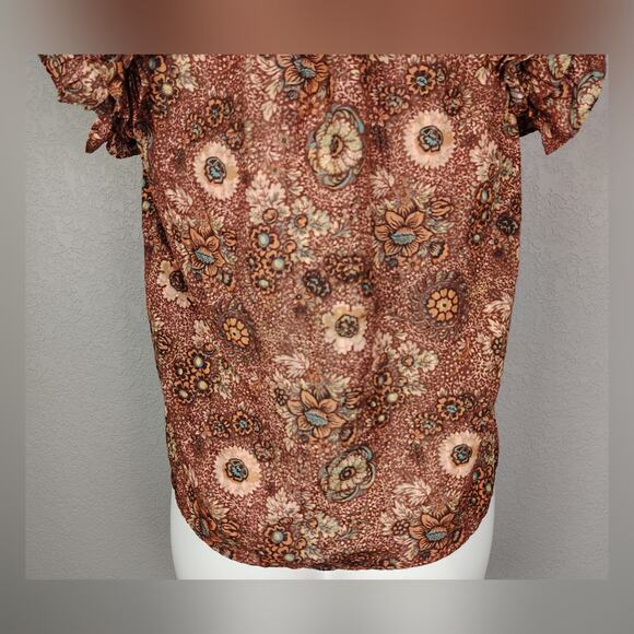 Ulla Johnson Ruffle Sleeveless Floral Elisa In Rosebud Top Size 2 - Picture 12 of 16